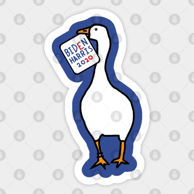 Small Goose with Stolen Biden Harris Sign Sticker by ellenhenryart